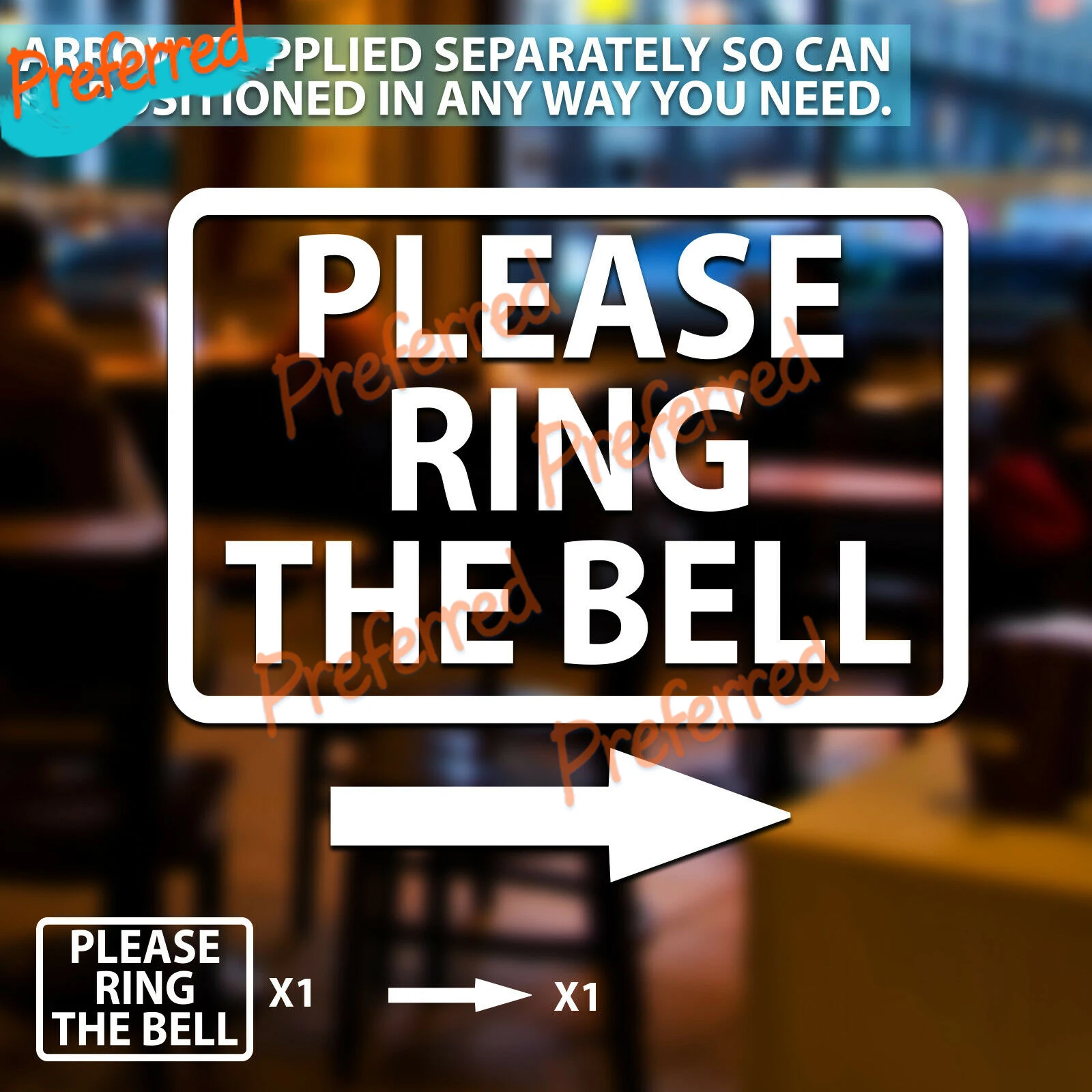 

Please Ring The Bell Doorbell Business Home Front Door Window Vinyl Sticker Sign