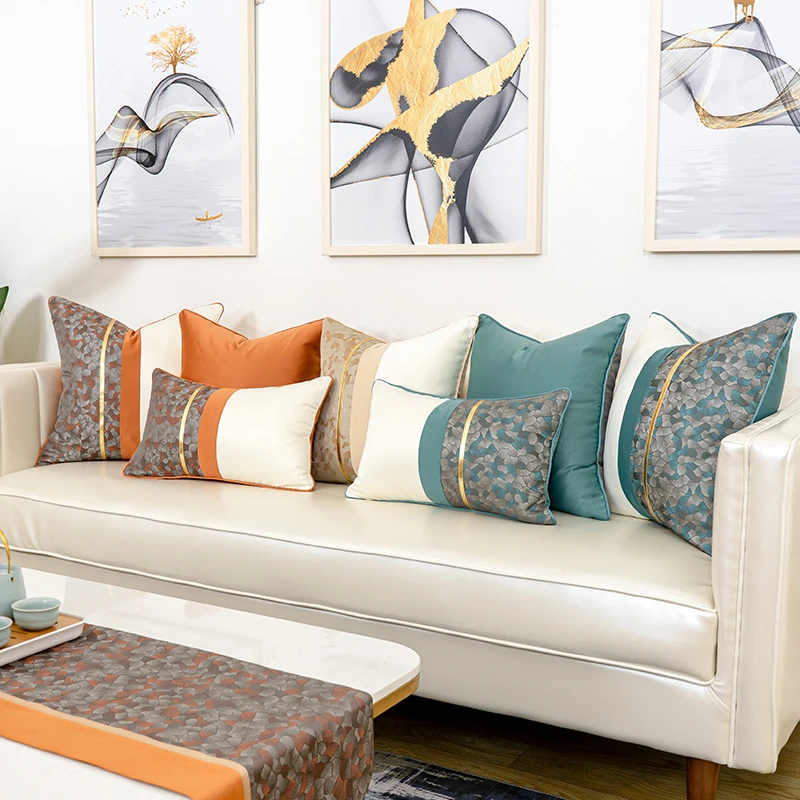 

Embroidery Cushion Cover 45x45cm Modern New Chinese Style Home Decorative Throw Pillow Cover 50x50cm Luxury Art Decor Pillowcase