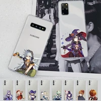 yndfcnb genshin impact phone case for samsung s20 s10 lite s21 plus for redmi note8 9pro for huawei p20 clear case