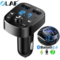 Olaf Car Fast Charger Transmitter Bluetooth 5 0 Handsfree Wireless Car Dual USB Car Charger Auto Radio Modulator MP3 Adapter