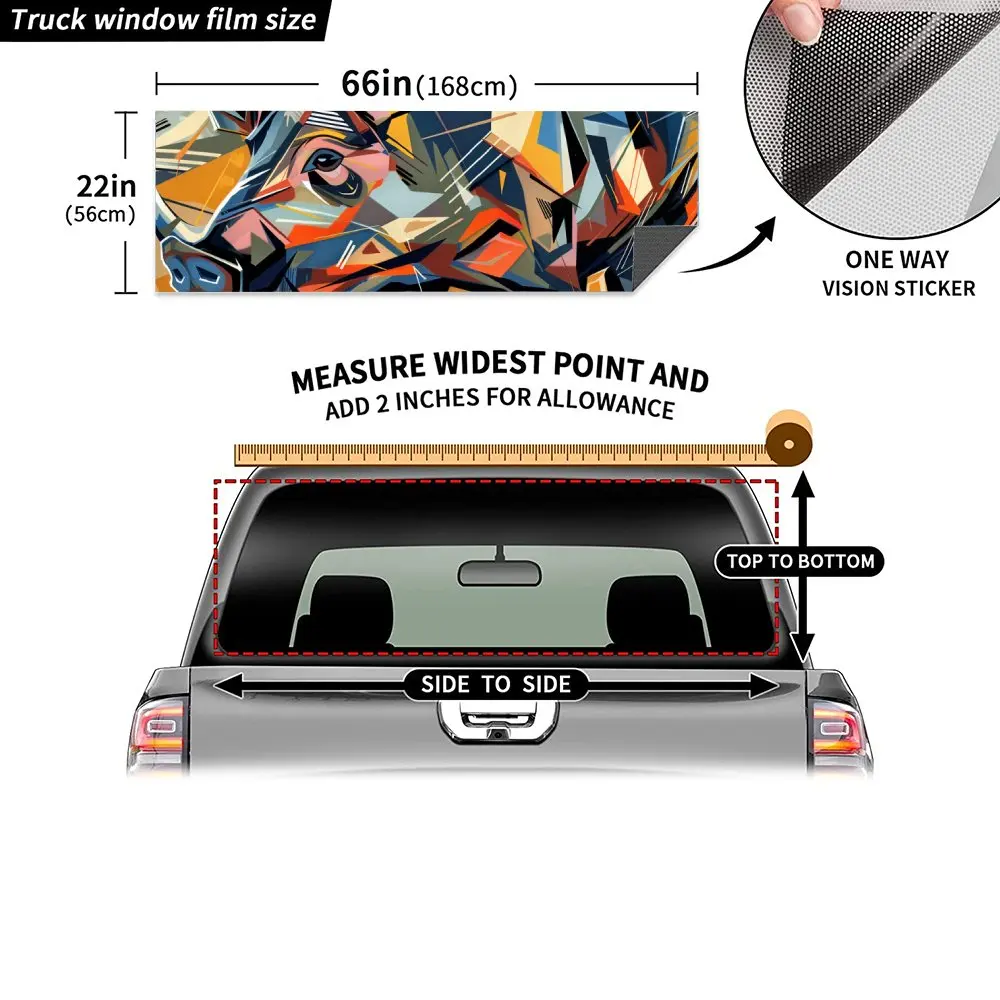 Абстрактная геометрия дикий кабан наклейка на заднее лобовое стекло автомобиля
