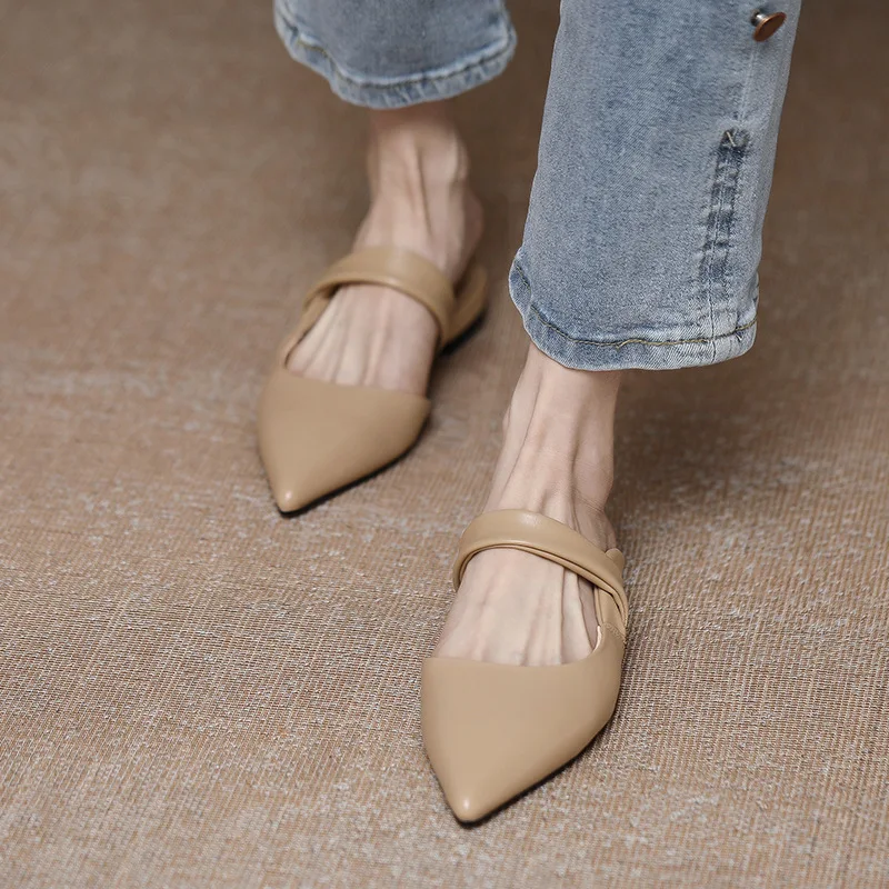 

Сандалии женские из мягкой кожи, простые универсальные босоножки, модная обувь Muller, лето 2022