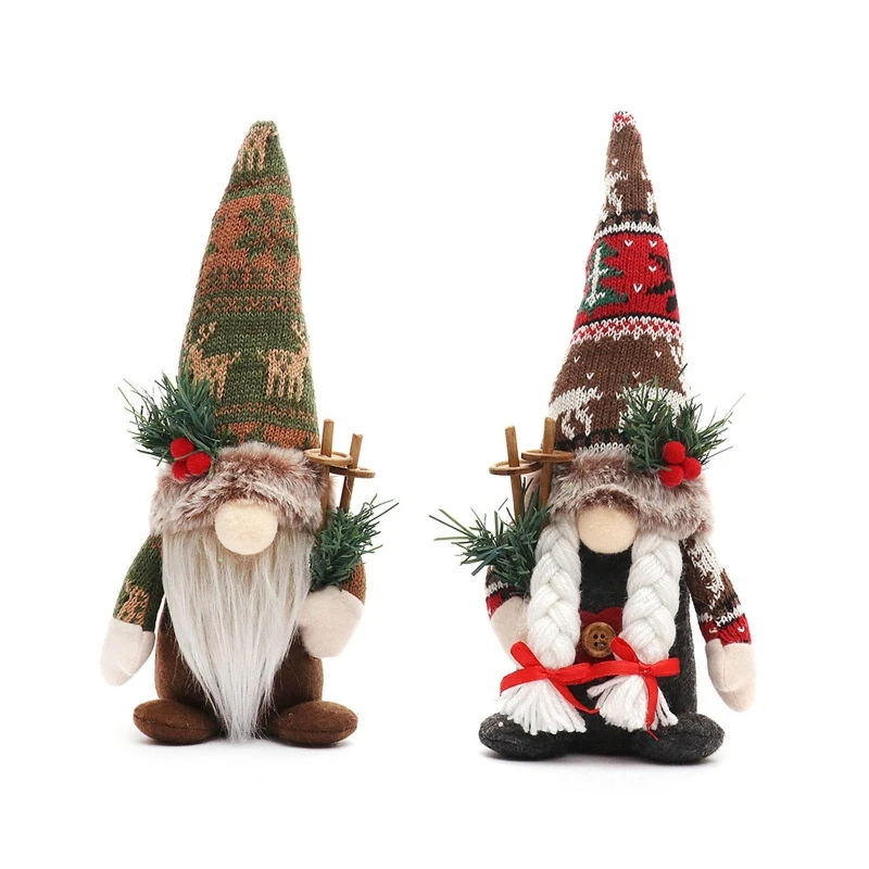 

Christmas Gnome American Village Knitted Ornament Desktop Decor Cute Crafts for Children Women Men New Year Gift M6CE