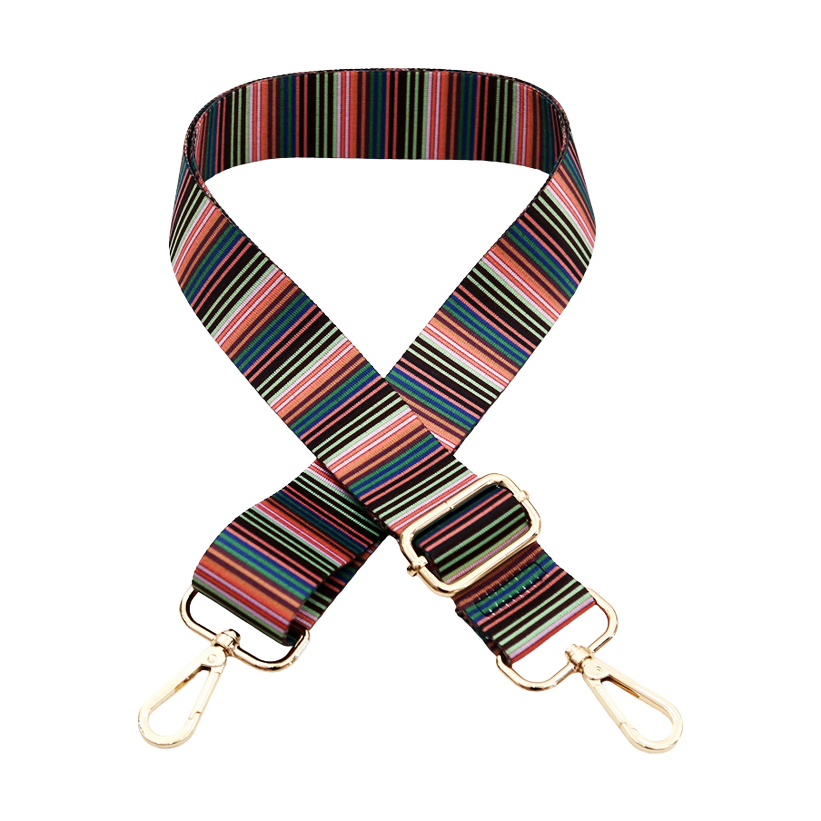 

Women Accessories Heavy Duty Durable Handbag Adjustable Length Bag Strap Metal Hook Fashion Shoulder Striped Pattern DIY
