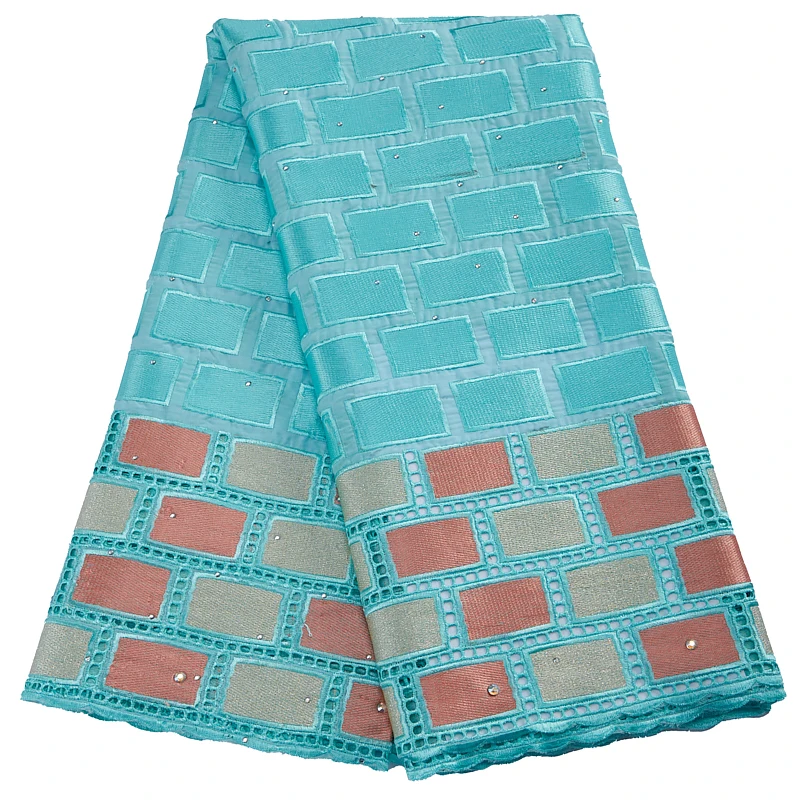 Швейцарская вуаль белая 5 ярдов Африканская Хлопковая кружевная ткань