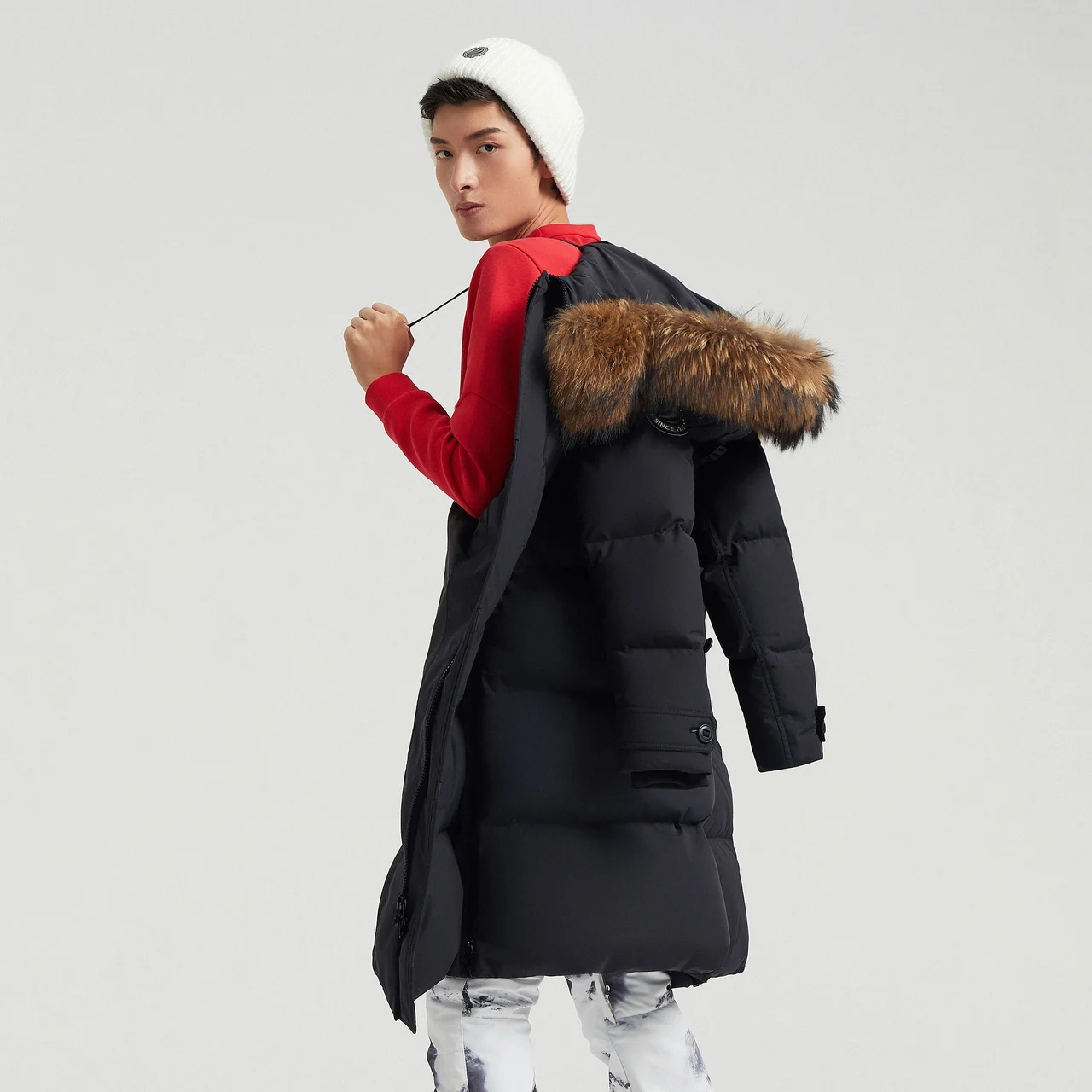 BOSIDENG очень холодная куртка зимняя на 90% гусином пуху мужская куртка-пуховик