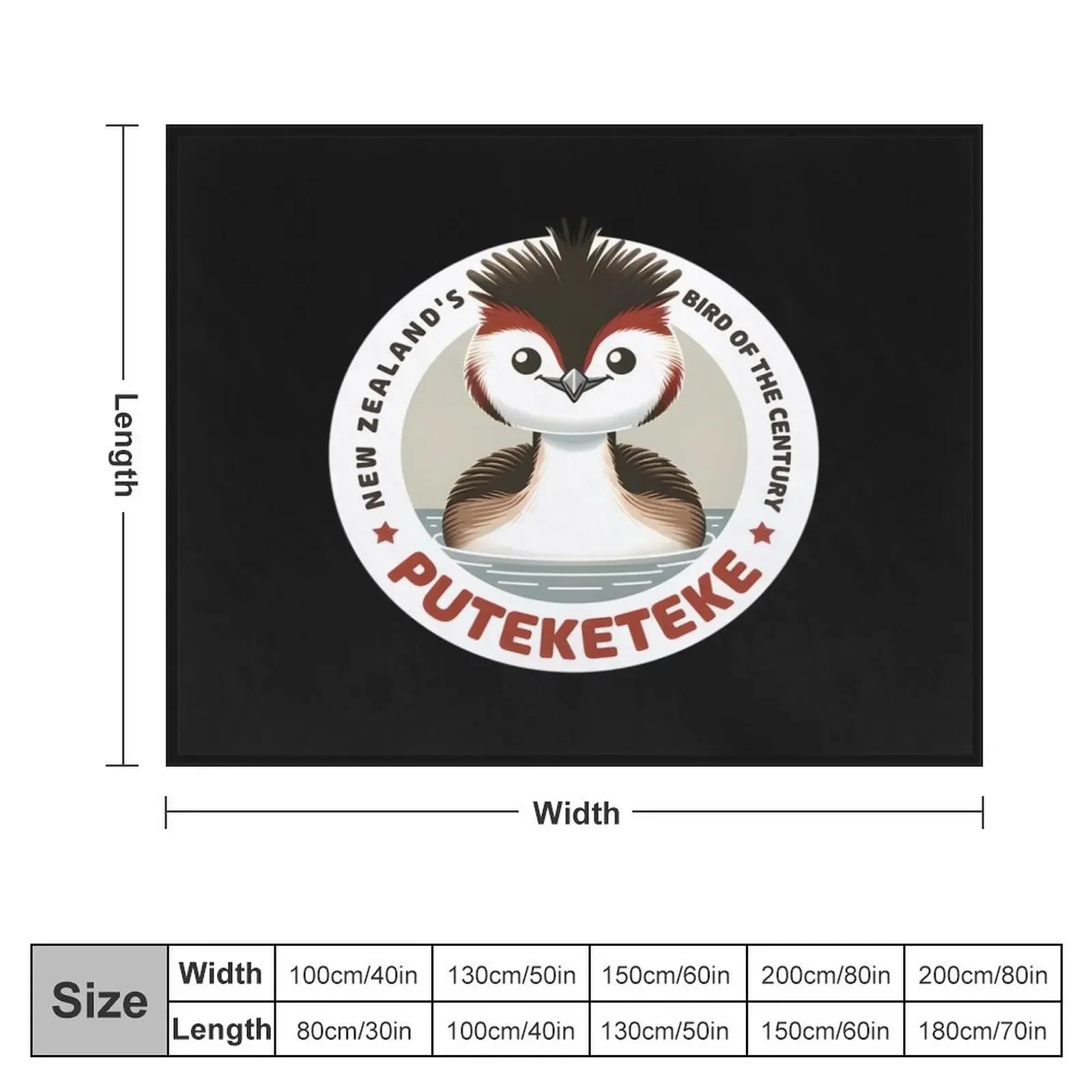 Одеяло Puteketeke Bird птица новозеландского века плед для кемпинга покрывала детской