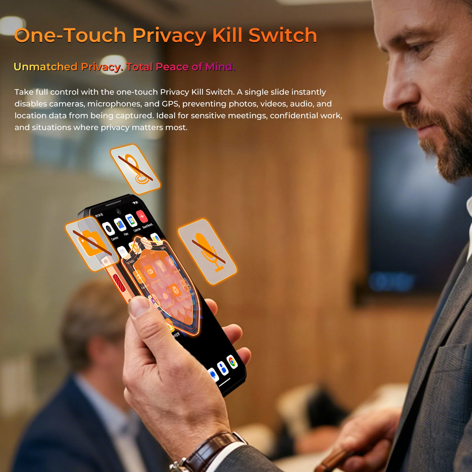 Фото Смартфон OUKITEL WP500 Ultra Rugged с ИИ-камерой тепловизионного видения, кнопкой конфиденциальности, Dimensity 8300, 108 МП, 10000 мАч, 36 ГБ ОЗУ, 1 ТБ ПЗУ, IP68 №3
