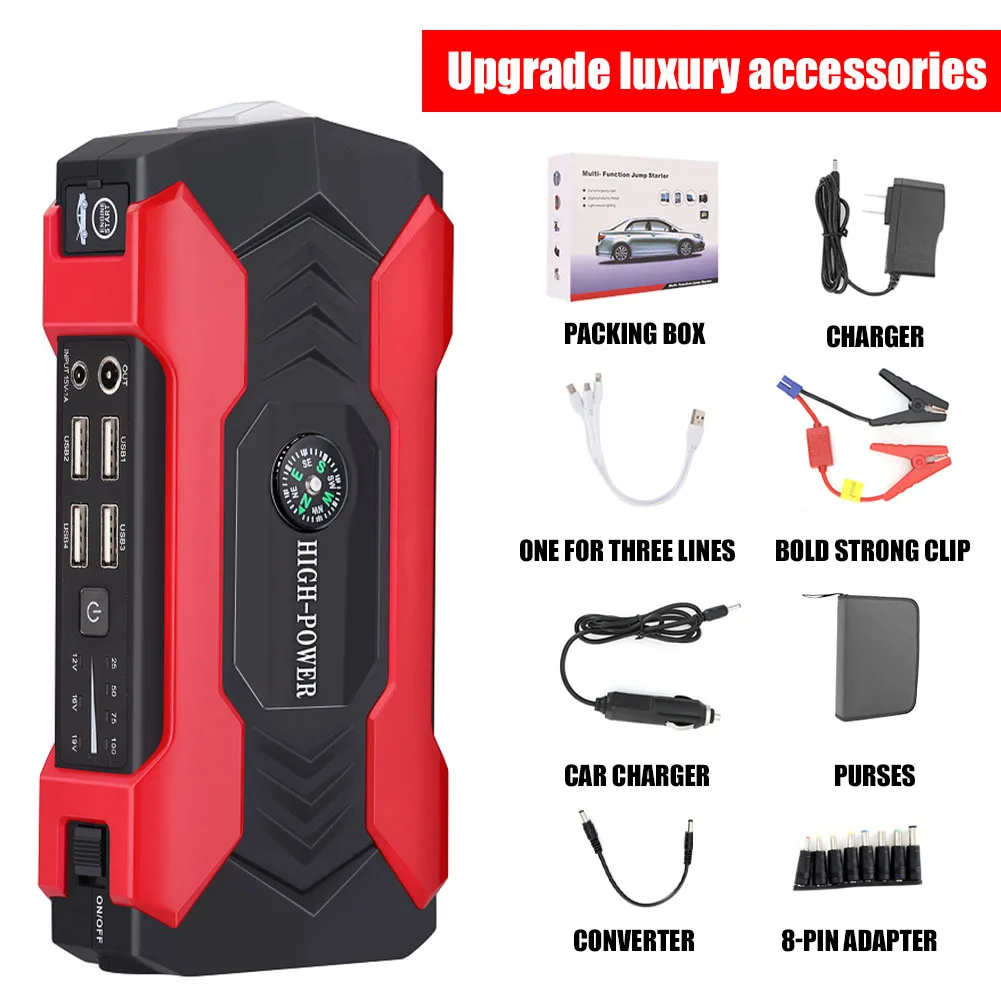 

Jump Starter 20000mAh Car Jump Starter Power Bank 4 USB Car batterie externe Auto Emergency Booster charger starting