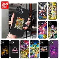 for iphone 13pro 12pro 11 xs max x xr 7 8 6s plus 13 12 mini se 2022 bandai saint seiya anime soft black matte phone case cover