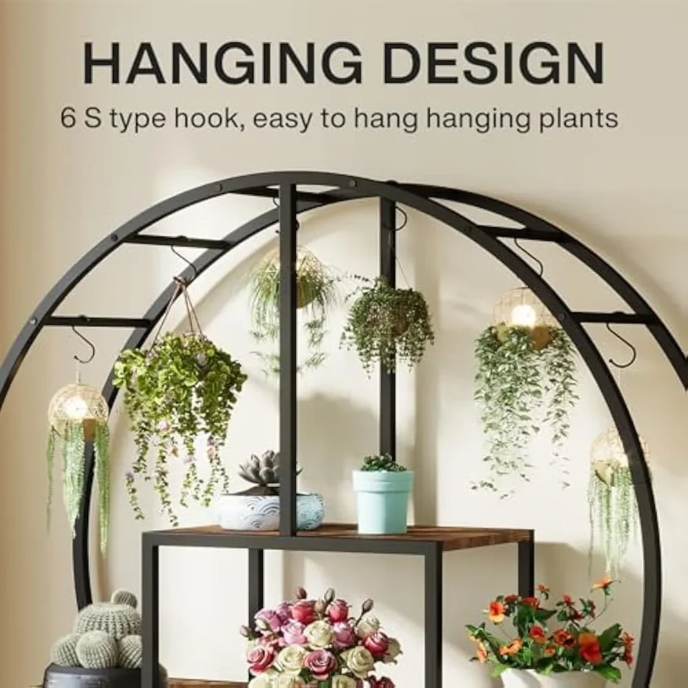 Большой книжный шкаф Промышленные круглые книжные полки Etagere с полками для