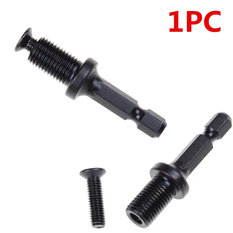 

1PC 1/4 Steel Hex Shank Adapter to 3/8"-24UNF Male Thread Screw for Drill Bit Chuck Hex Shank Drill Chuck Adapter