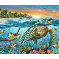 5d diamond painting sea turtles full drill by number kits for adults diy diamond set arts craft decorations a0099