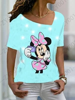 disney womens shir t shirt women clothing the new blous for woman fashion large size ladies summer short sleeve plus size tops