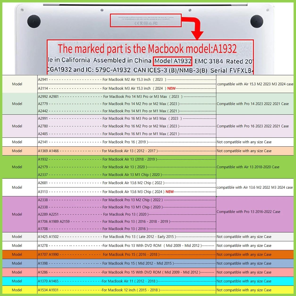 Чехол для ноутбука 2023 M3 Macbook Pro 15 3 Air 13 6 m2 14 Ritena touch ID CD ROM A1278