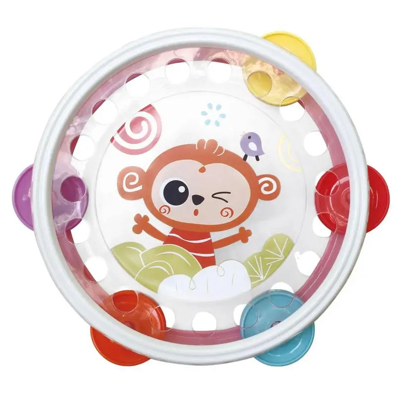 

Hand Held Tambourine Drum Early Educational Musical Instrument Rhythm Shaking Small Jingle Bell Tool Precussion Lightweight Kids