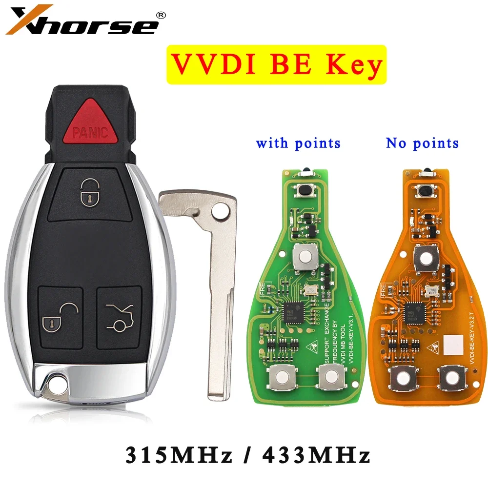 Оригинальный XHORSE VVDI BE Key Pro V3.1 PCB 4B умный корпус ключа с чипом 315/433 МГц для МБ