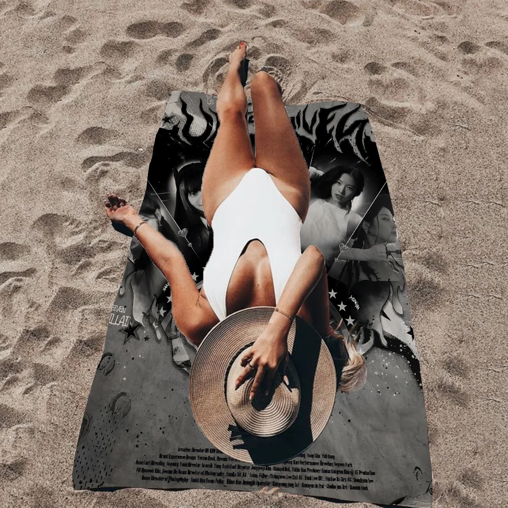 Kpop L-Le S-Sserafim пляжное полотенце из микрофибры впитывающее быстросохнущее мягкое