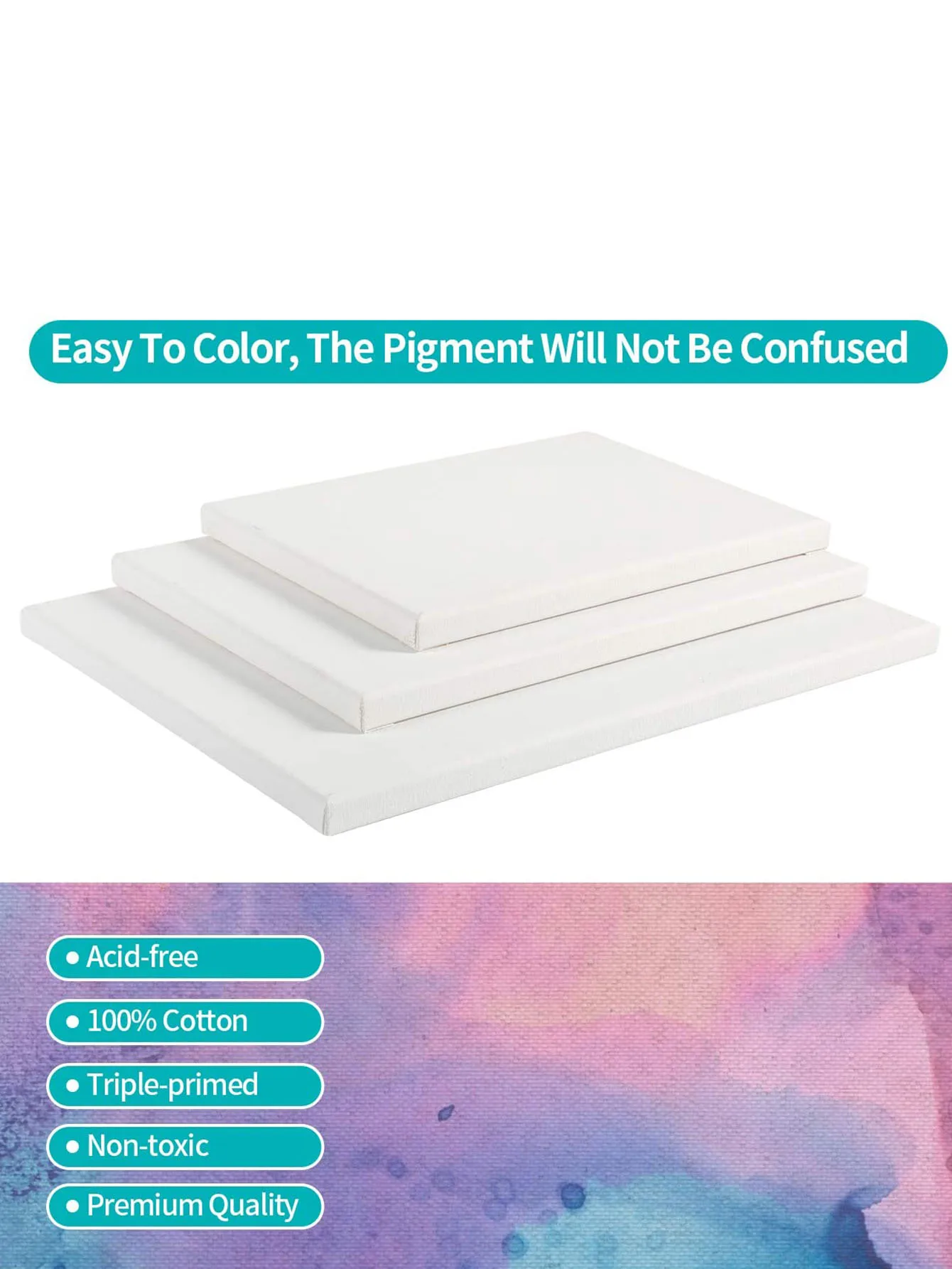 Bview Art Холсты для рисования 8x10 дюймов 100% хлопок грунтованные