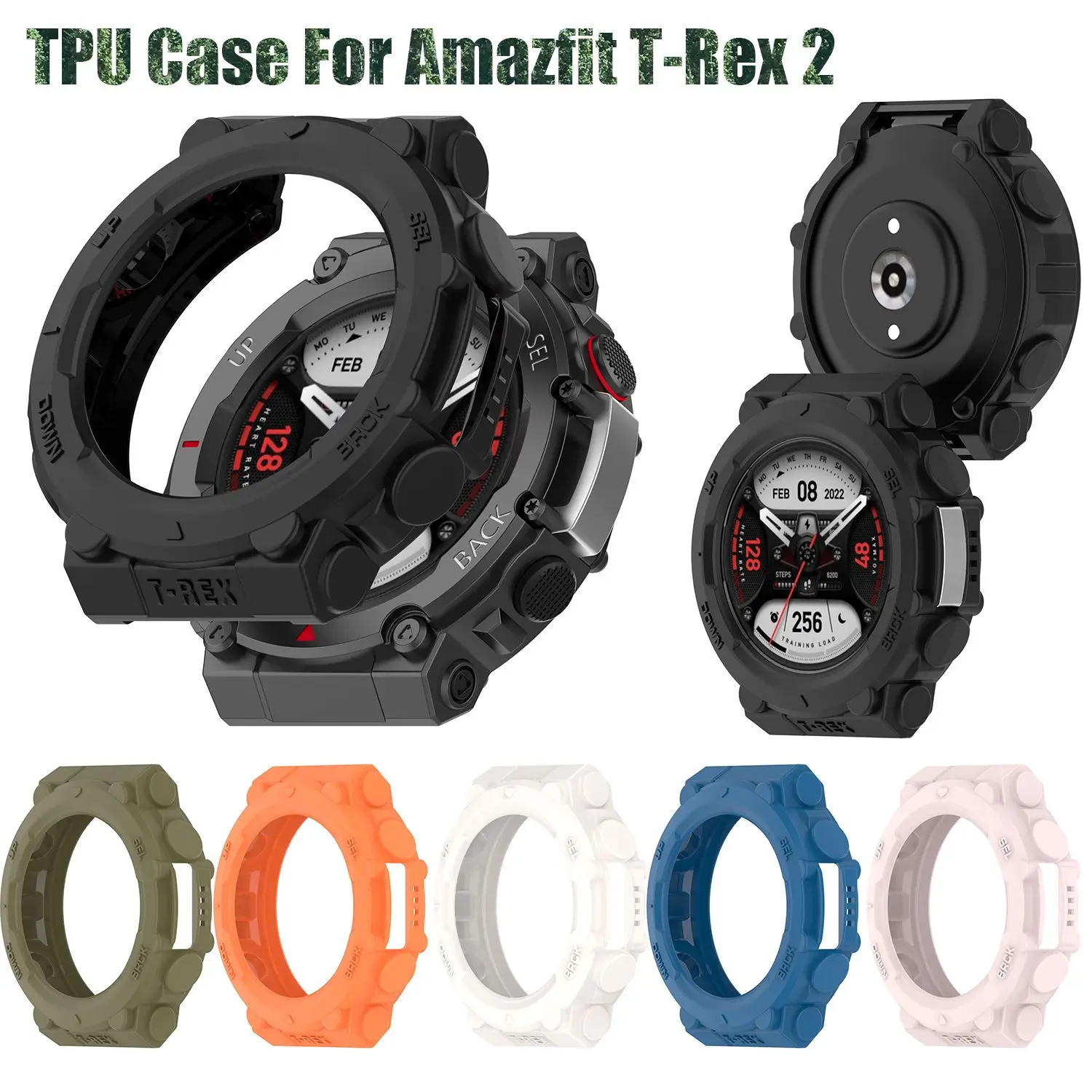 

Защитный чехол из ТПУ для смарт-часов Amazfit T-Rex 2, защитная рамка для смарт-часов Huami Amazfit T-Rex 2 Edge, бампер для часов