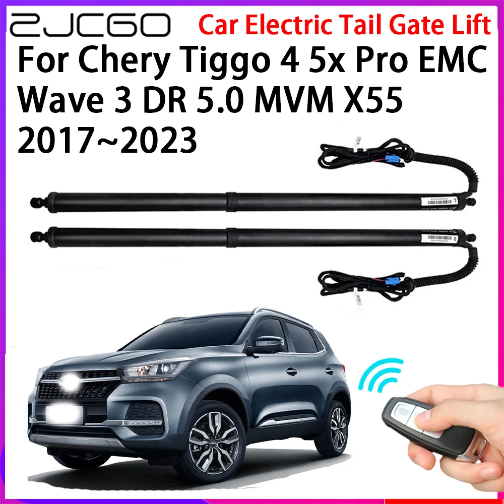 

ZJCGO Car Automatic Tailgate Lifters Electric Tail Gate Lift for Chery Tiggo 4 5x Pro EMC Wave 3 DR 5.0 MVM X55 2017~2023