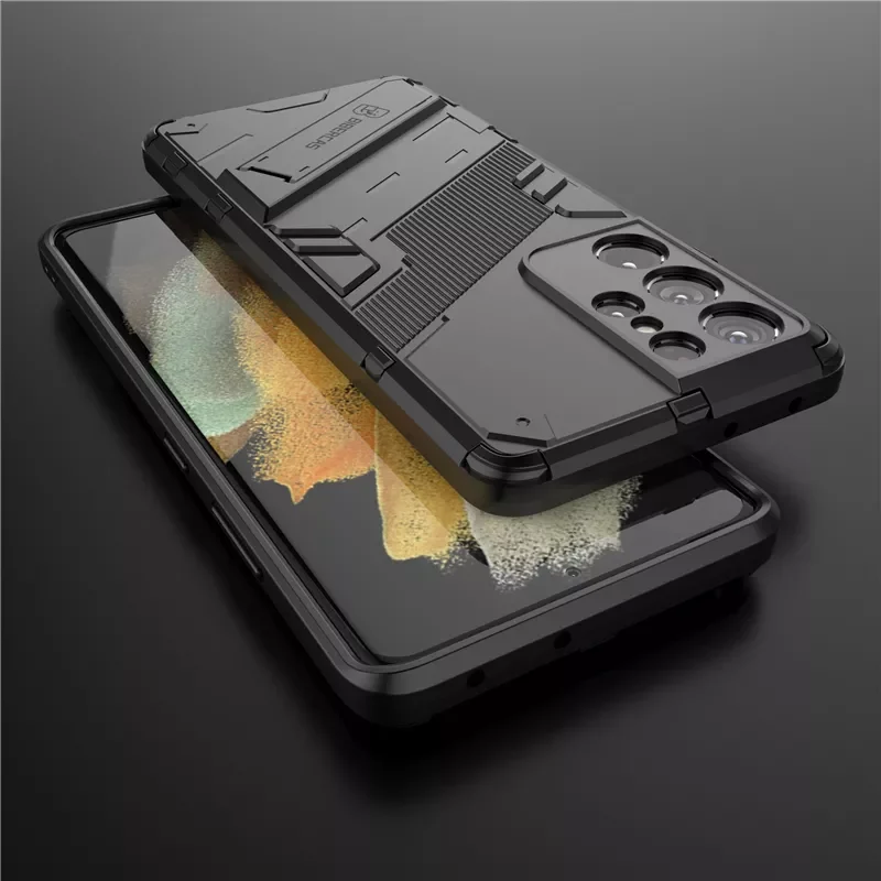 

2022 Trend Cyber Shockproof Case For Samsung Galaxy S21 FE S22 Ultra Plus M31 M51 A12 A13 A32 A52 A72 A53 A33 A03S Slim Stand Co