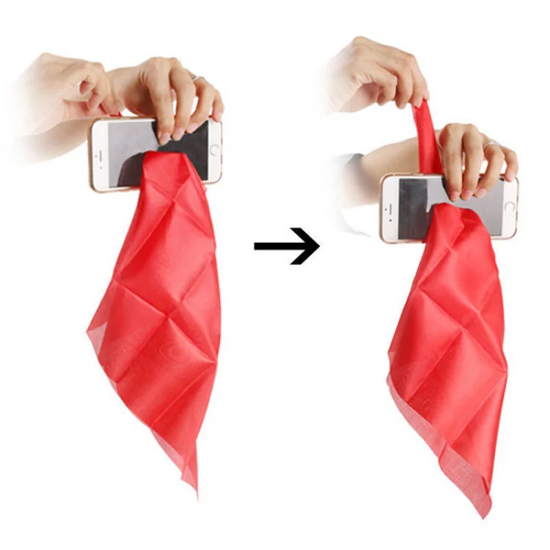 

1 pcs Scarf / Silk Through Phone Close Up Magic Tricks Easy To Do For Professional Gimmick Magicians Gag Toys Party Prop Tools
