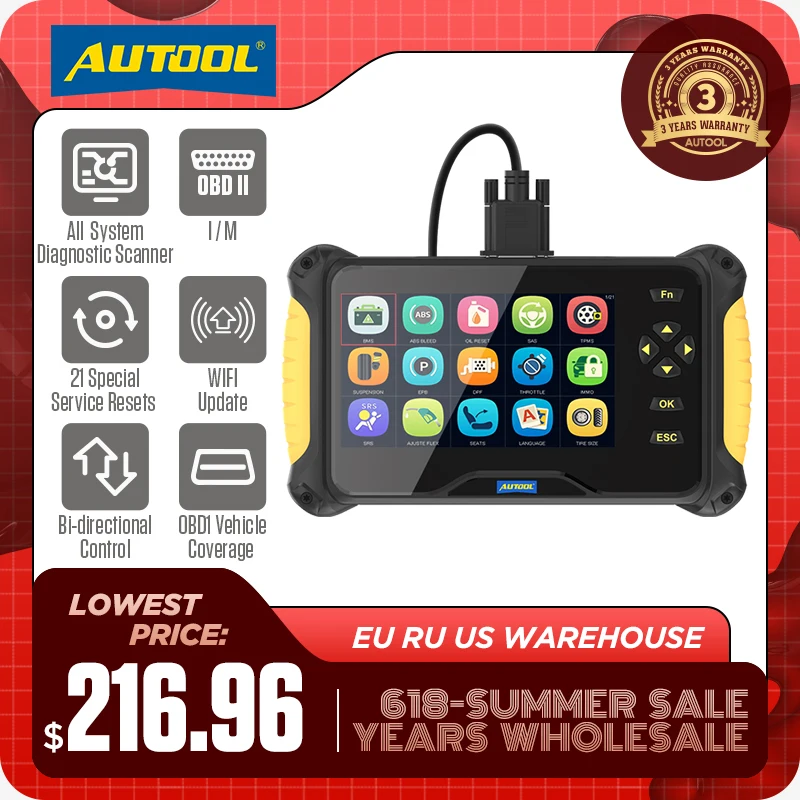 AUTOOL CS606 автоматический OBD2 сканер OBDII диагностические инструменты для 21 сброса
