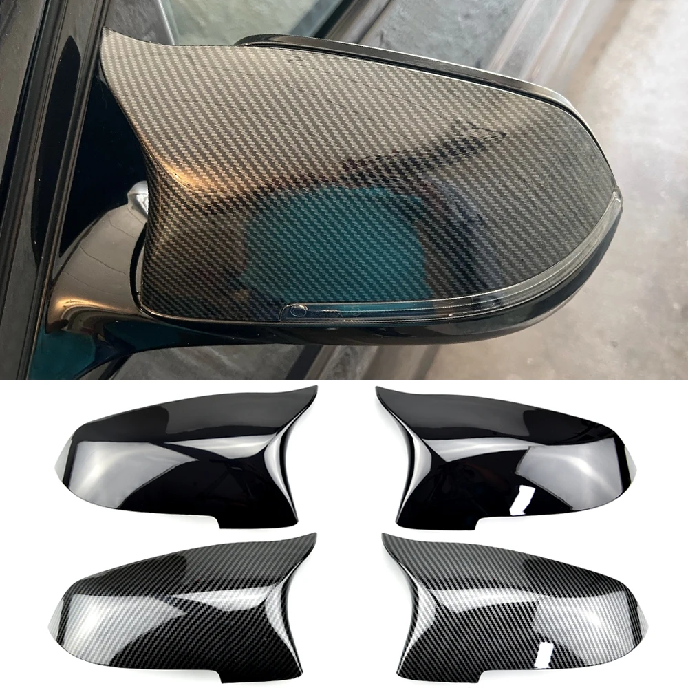 

1Pair Car Mirror Covers Side Rearview Auto Mirror Cover Cap For BMW 5 6 7 Series F10 F18 F11 F06 F07 F12 F13 F01 2014 2015 2016