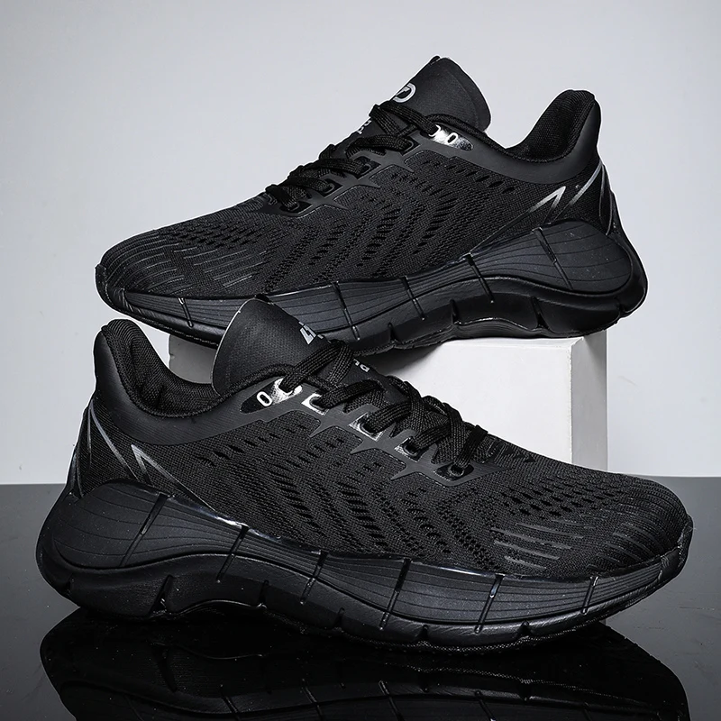 2022 Men Sneakers New Casual Shoes Fashion Running Mesh Breathable Sports Non-slip Tennis Elastic Comfortable Trend Male Shoes