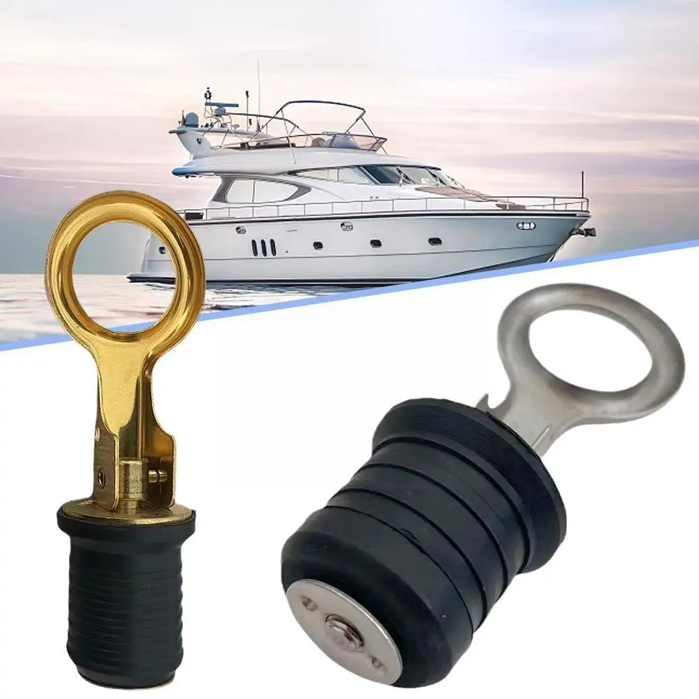 

Marine Stainless Steel 304 Handle Rubber Drain Plug Accessories Flip Tight Hull Transom Seawall Style Snap Boat Livewell Bi G6h0