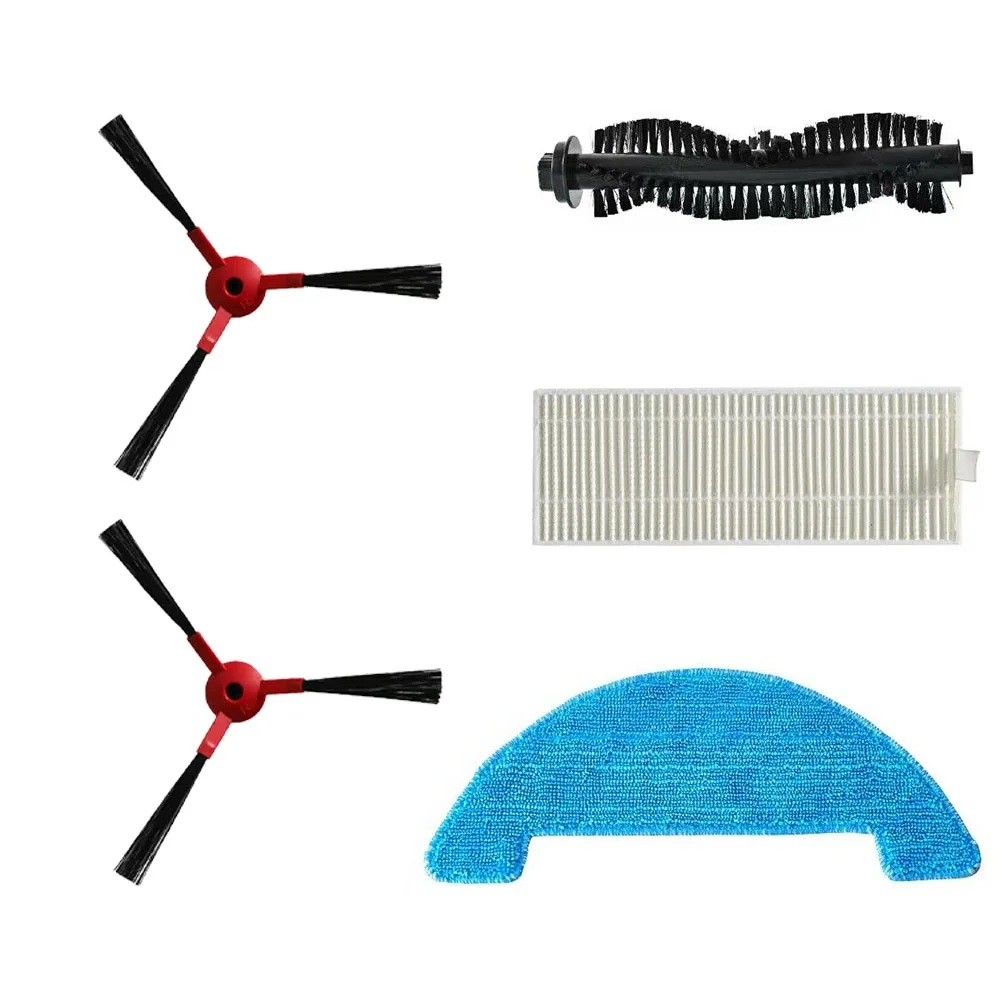 

5pcs/set Washable Replacement Main Brush Filters Side Brush Mop Cloth For Smartai G50 / 360 C50 Robotic Vacuum Robot Spare Parts