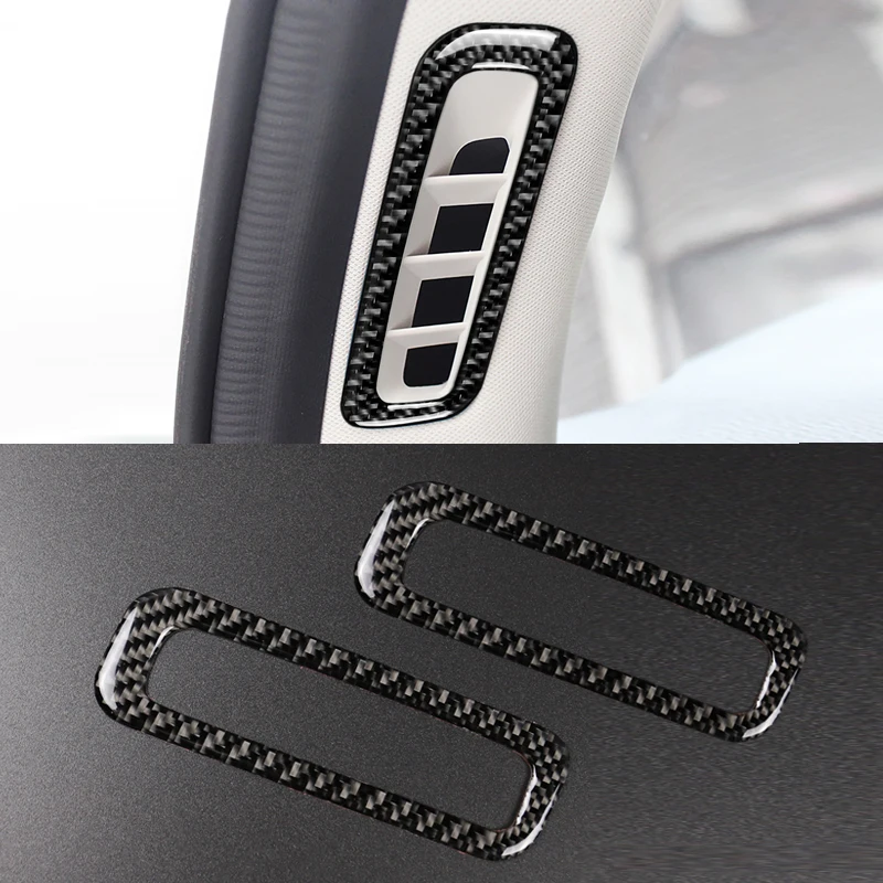 

For Mazda CX-5 CX5 2017 2018 2PCS Carbon Fiber Car Interior A-Pillar Air Vent Outlet Frame Cover Decor Trim