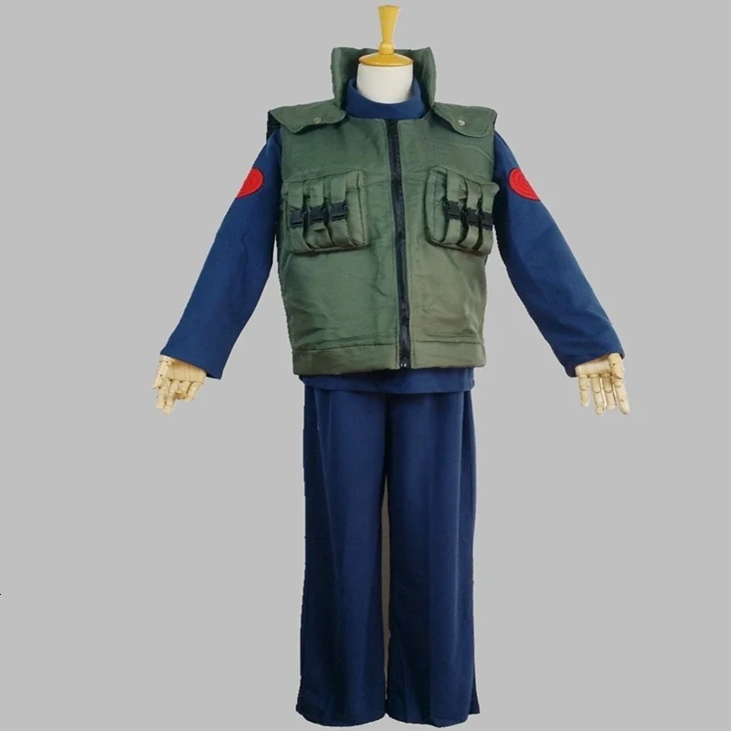 Костюм для косплея Какаси из аниме Hatake одежда Хэллоуина жилет рубашка брюки