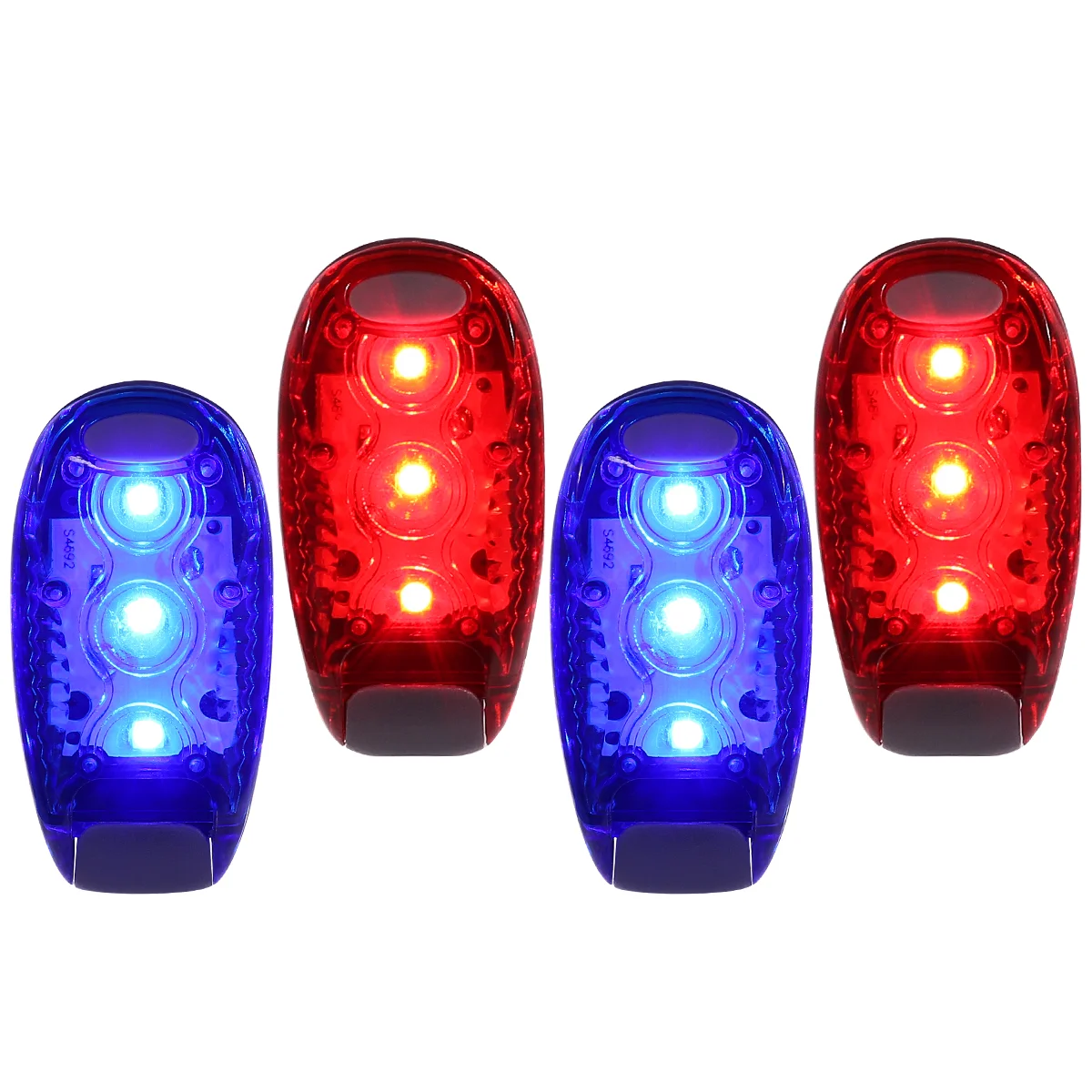 

WINOMO 4pcs Safety LED Light for Runners Bikes Dogs Kids Boats Flashing Warning Strobe High Visibility Clip Light for Running