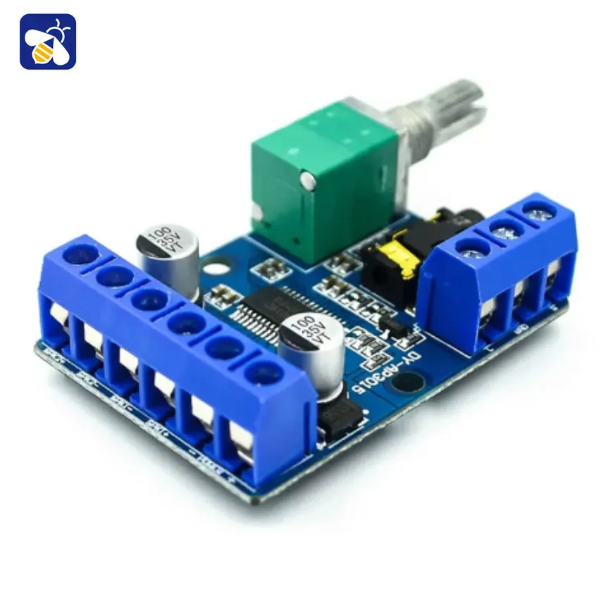 

30Wx2 high power stereo digital amplifier board 12V/24V power supply DIY amplifier module DY-AP3015 Reverse connection protectio