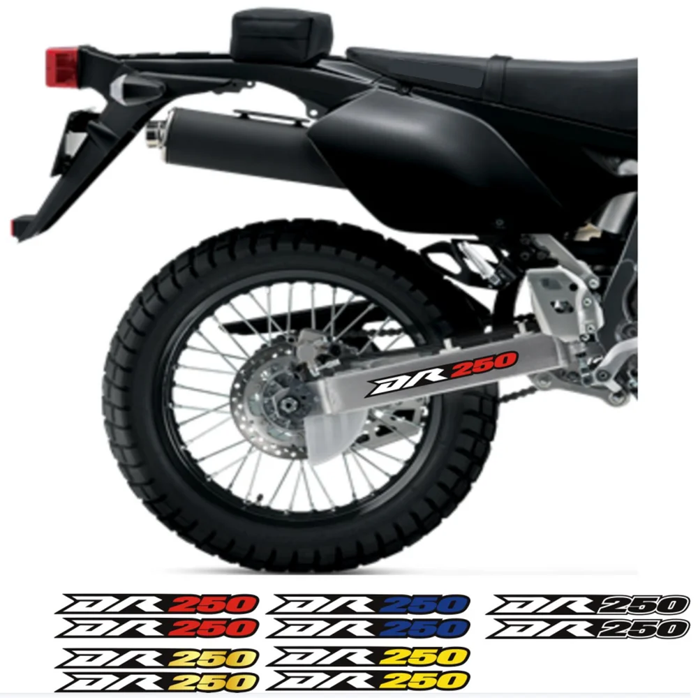 

Swingarm Stickers Air Box Tank Decals Reflection For DR250 DR250 SE/SL/SM
