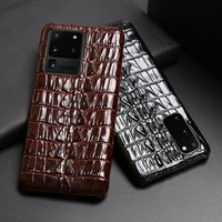 leather phone case for samsung s20 ultra s10 s10e s9 s8 s7 note 8 9 10 20 plus a20 a30 a50 a70 a51 a71 a8 crocodile tail texture