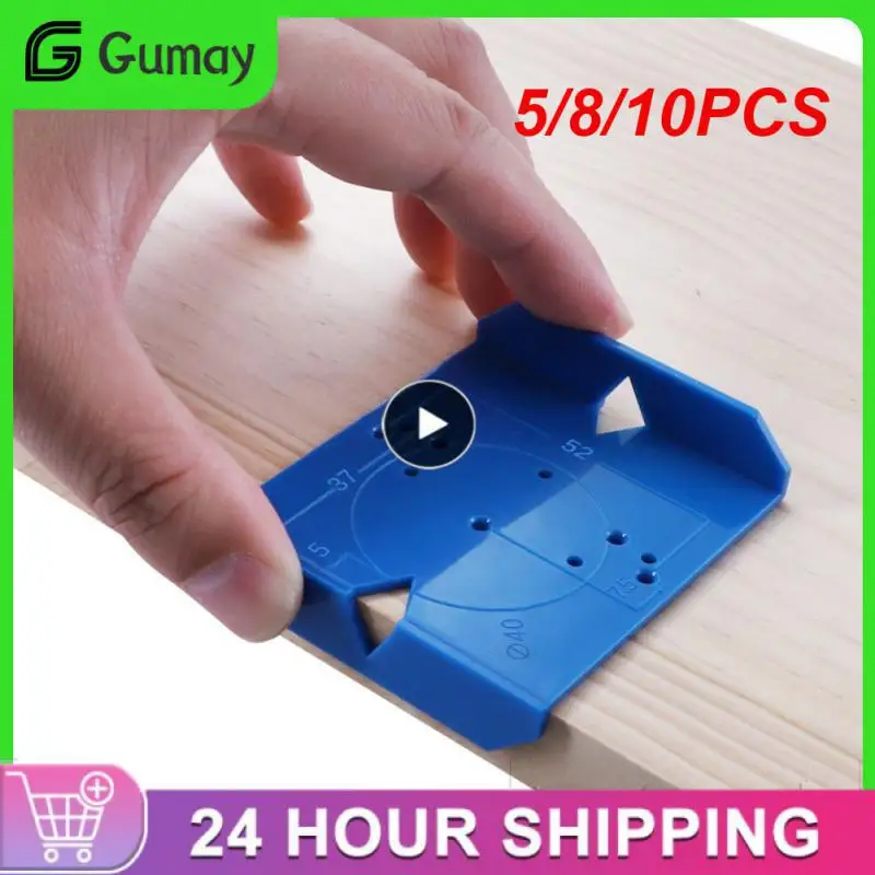 

10PCS Blue Hinge Hole Drilling Guide 35mm 40mm Locator Hole Opener Template Door Cabinets DIY Tools For Woodworking Hand Tools