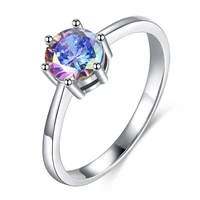 classical silver colorful crystal cz finger rings for women fashion wedding valentines day gift jewelry anillos