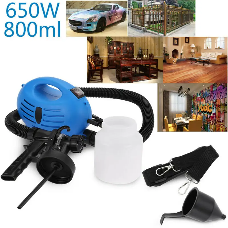 

650W Electric HVLP Paint Sprayer Spray Gun 800ML Garden Fence Wall Painting Tool