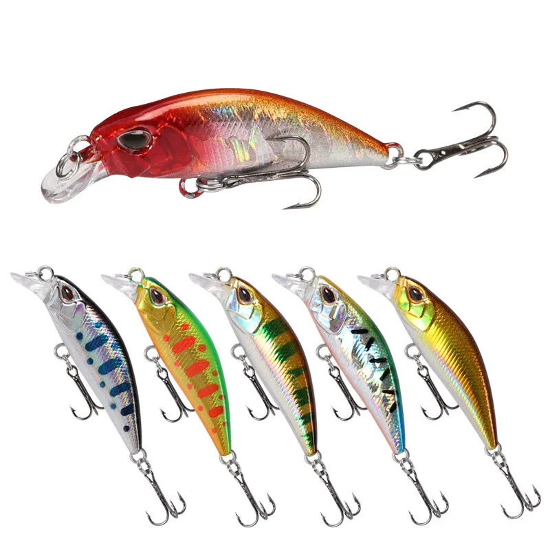 

4.8cm 4g Fishing Lure Micro Minnow 48S Wobbler Lure Sinking Swaying Jerkbait Artificial Hard Bait Stream Bass Bait Trout Bait