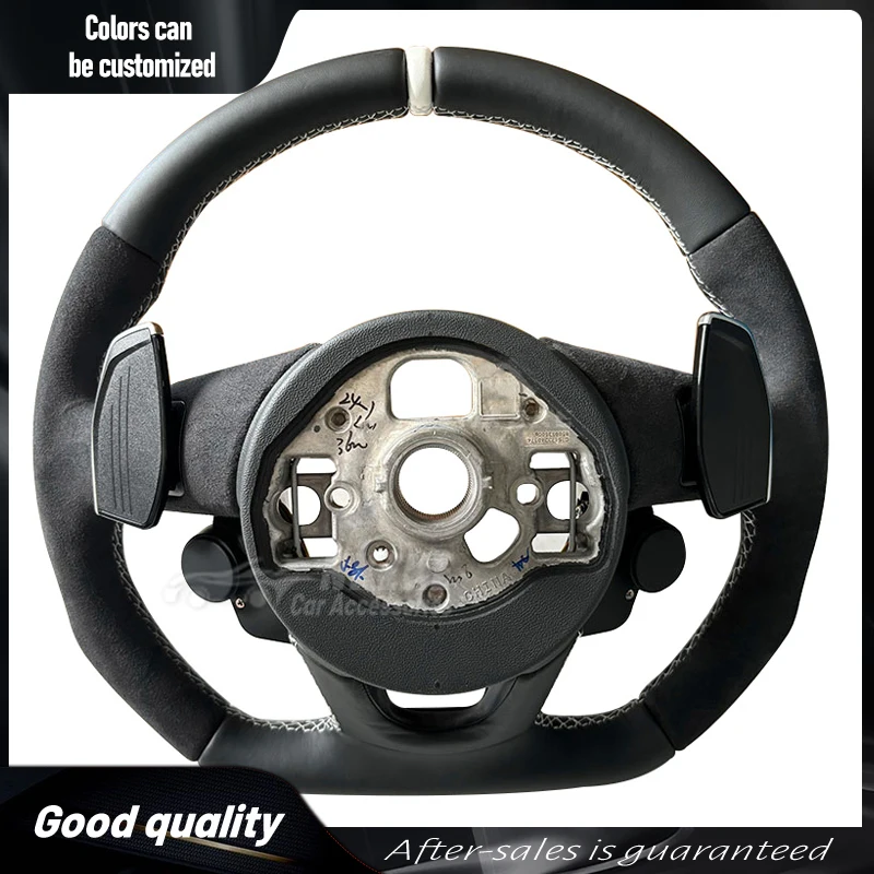 Руль подходит для моделей Audi A3 8Y 2021-2023 и изготовлен из материала алькантары