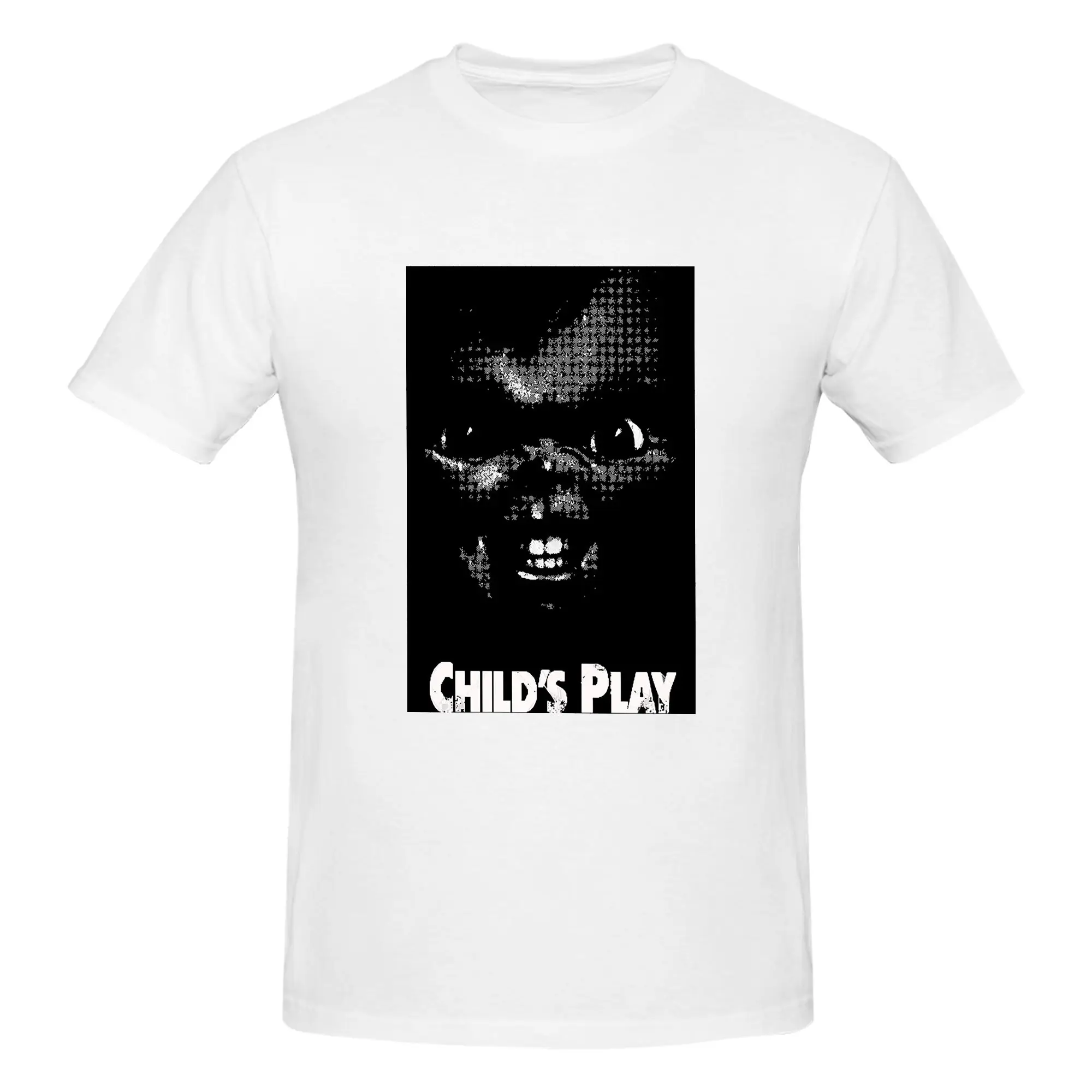 Фото Мужская футболка Child's Play Chucky, двусторонняя, оверсайз, с круглым вырезом, хлопковая, короткая, летняя №2