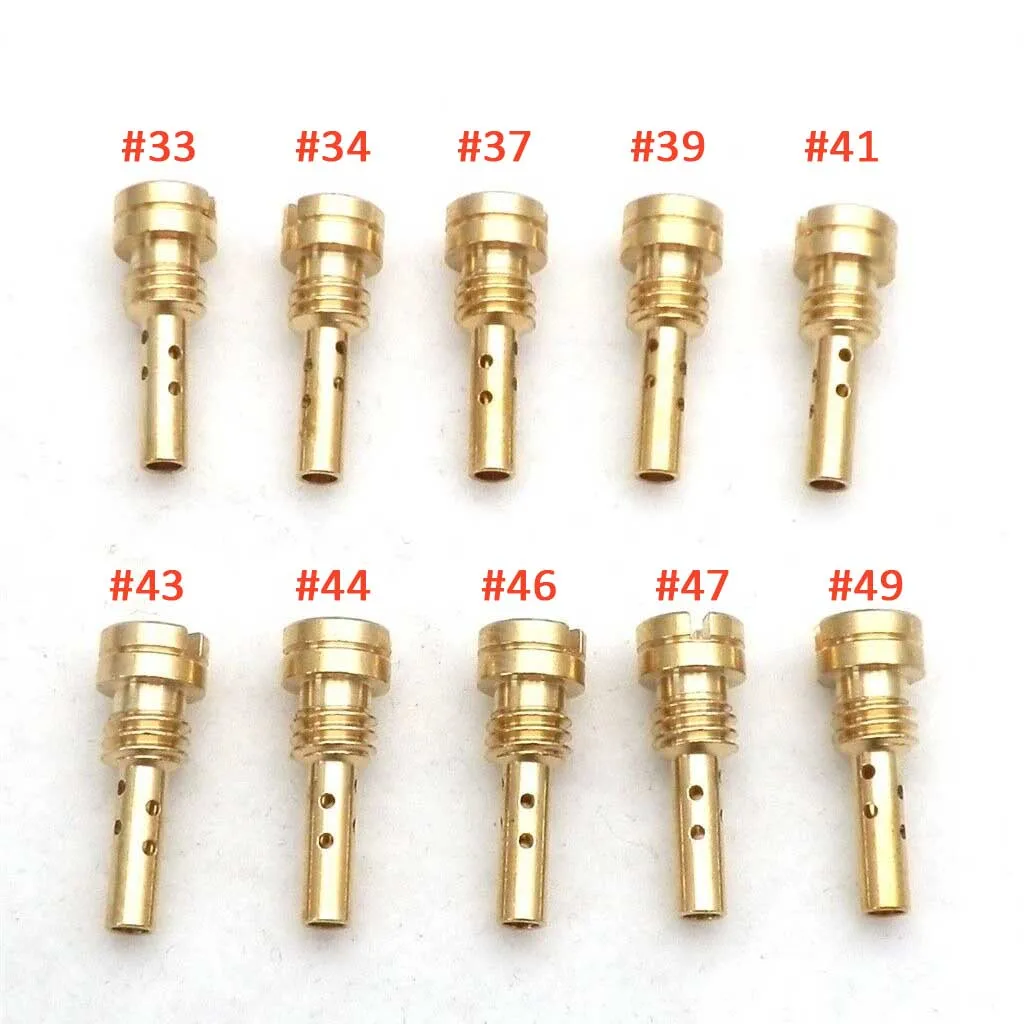

Карбюратор Slow Pilot Jet 4,5 мм для Keihin CV CVK FCE CARB N424-25, форсунка, размер 31 33 34 37 39 41 43 44 46 47 49