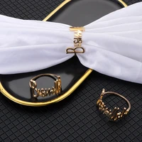 9pcsfashion alloy letter prayer 42mm alloy blessing bismillah napkin ring for table decoration towel day party
