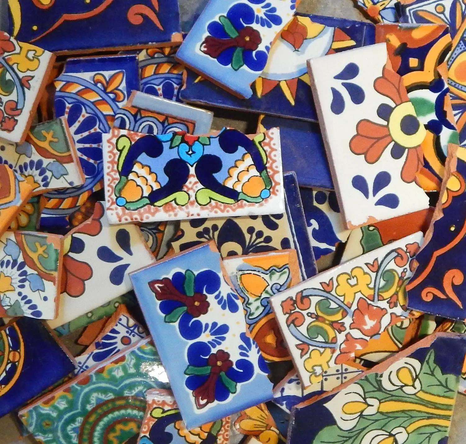 

Mexican Talavera Tiles Handmade Designs 10 Pounds