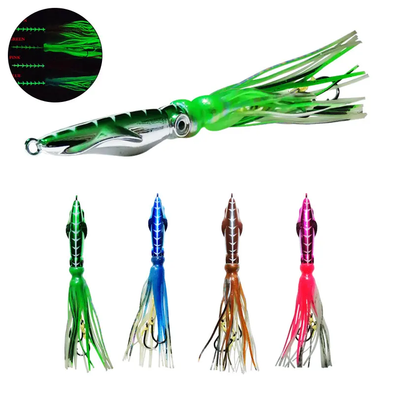 AS 1PC Metal Head Inchiku Slow Pitch Jig Wire Bait Octopus Skirt Fishing Jigging Lure 60g100g120g150g200g Artifial Pesca Leurre