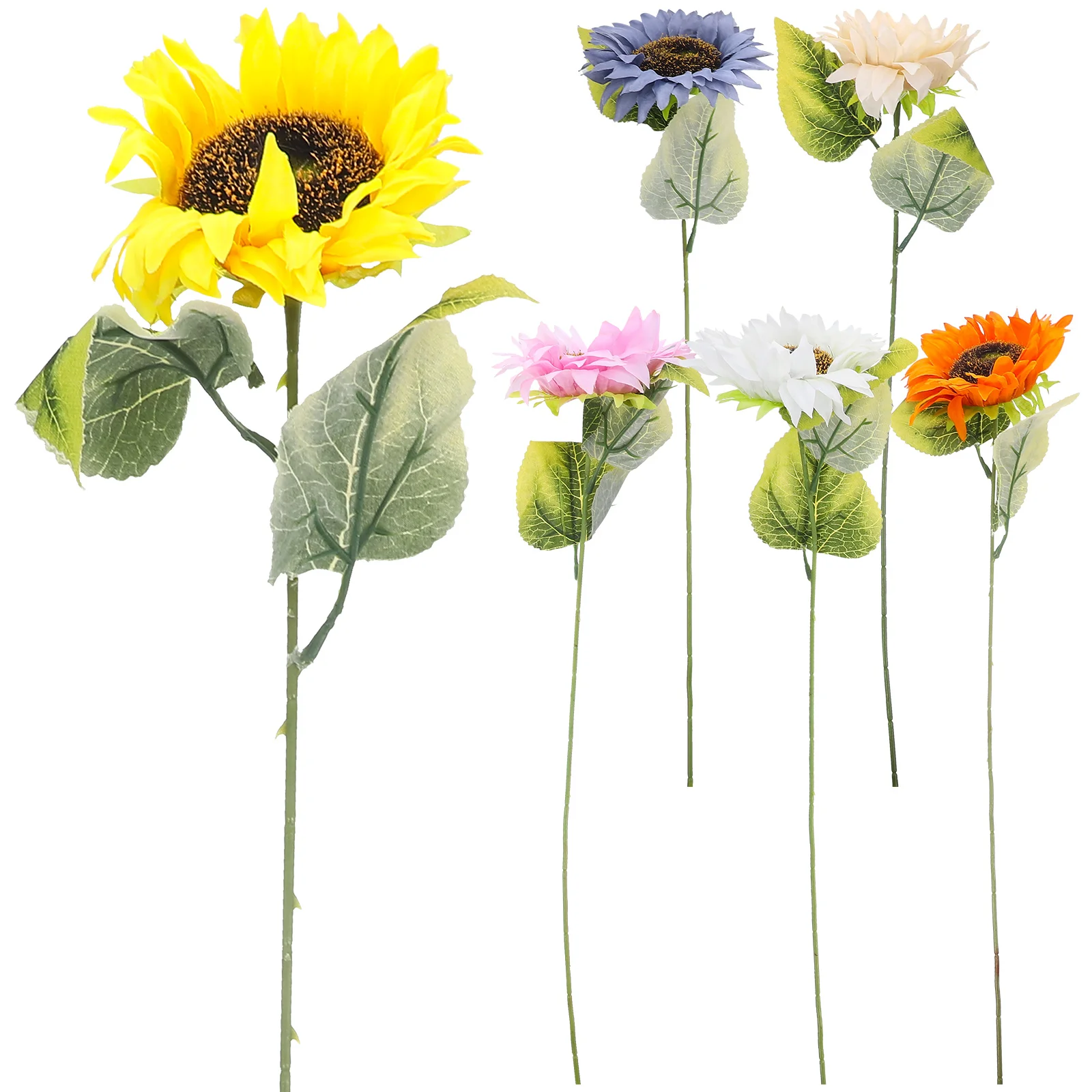 

6 Pcs Wedding Decorations Party Bouquets Decors Flower Arrangement Sunflower Simulation