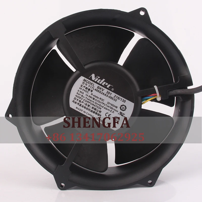 

NIDEC BKV 301 216/130 Case Fan 12V24V DC48V 0.80A EC AC 172X172X50MM 17250 Aluminum Frame Axial Flow Centrifugal Ventilation